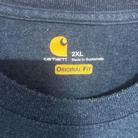 Carhartt 2XL Blue with Pocket Classic Fit T-Shirt - Picture 4 of 4